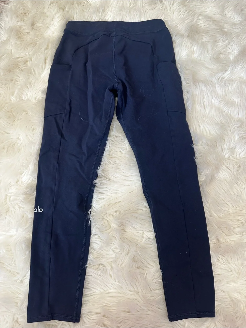 ALO Yoga Navy Drawstring Slim Leggings